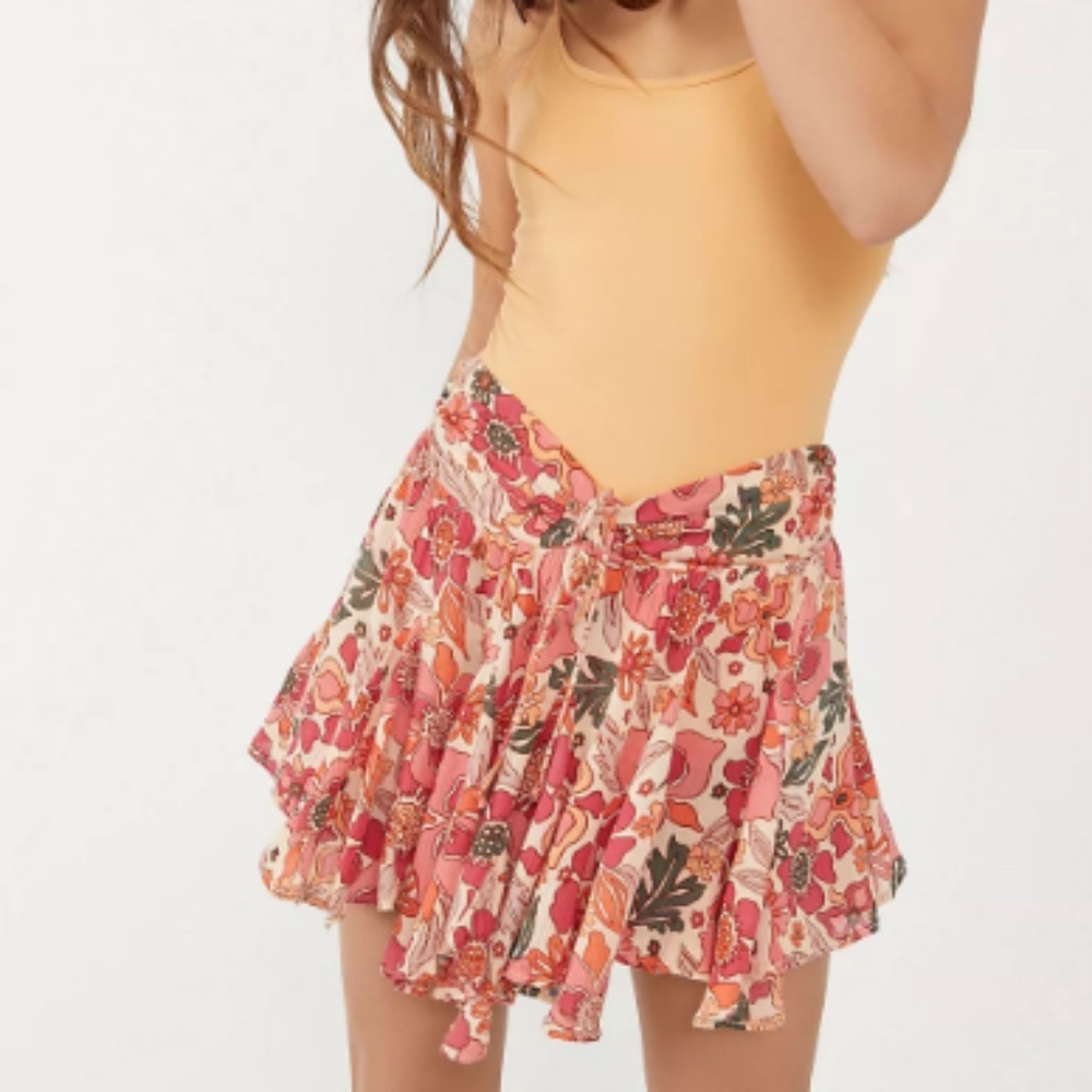 Free People Ellie Mini Floral Skort